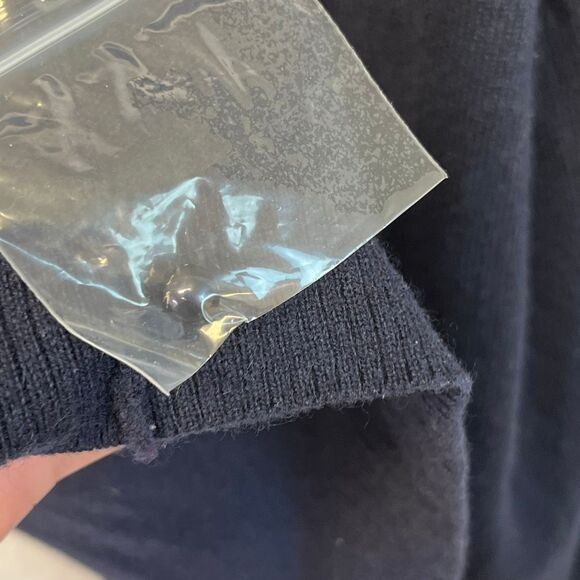 NWT TALBOTS WOMAN Sweater 3X Navy Blue Pure Cashmere Crew Neck Quiet Luxury NEW - Picture 10 of 11